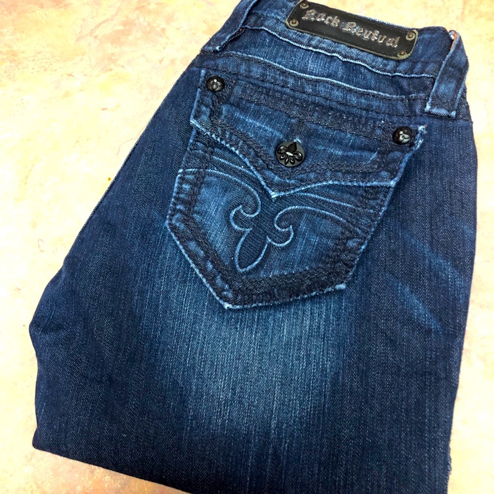 ROCK REVIVAL PREMIUM VINTAGE CELINE JEANS 29/31 DARKWASH EUC 😎